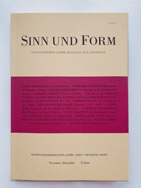 Foto: Ansicht des Magazins Sinn und Form